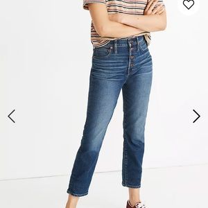 Madewell The Tall Perfect Vintage Crop Jean in Clearview Wash: Button-Front